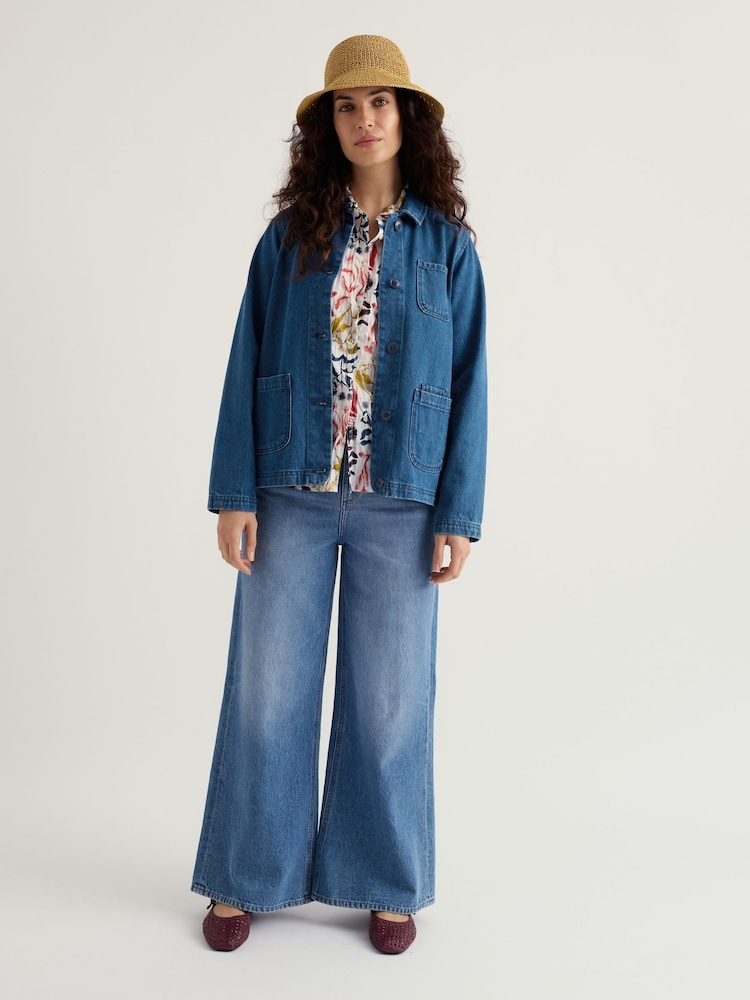 Seasalt Cornwall Blue Reading Rocks Jacket - Image 1 of 5