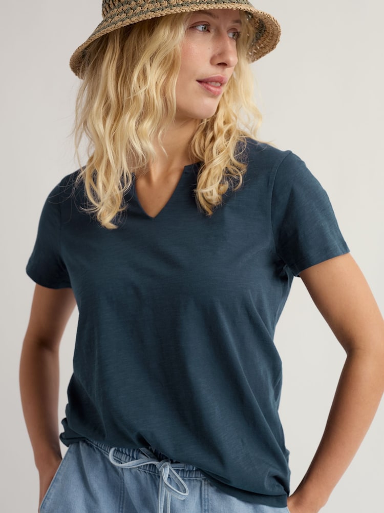 Seasalt Cornwall Blue Kellow T-Shirt - Image 1 of 5