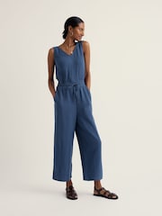 Seasalt Cornwall Blue Trembetha Jumpsuit - Image 1 of 5