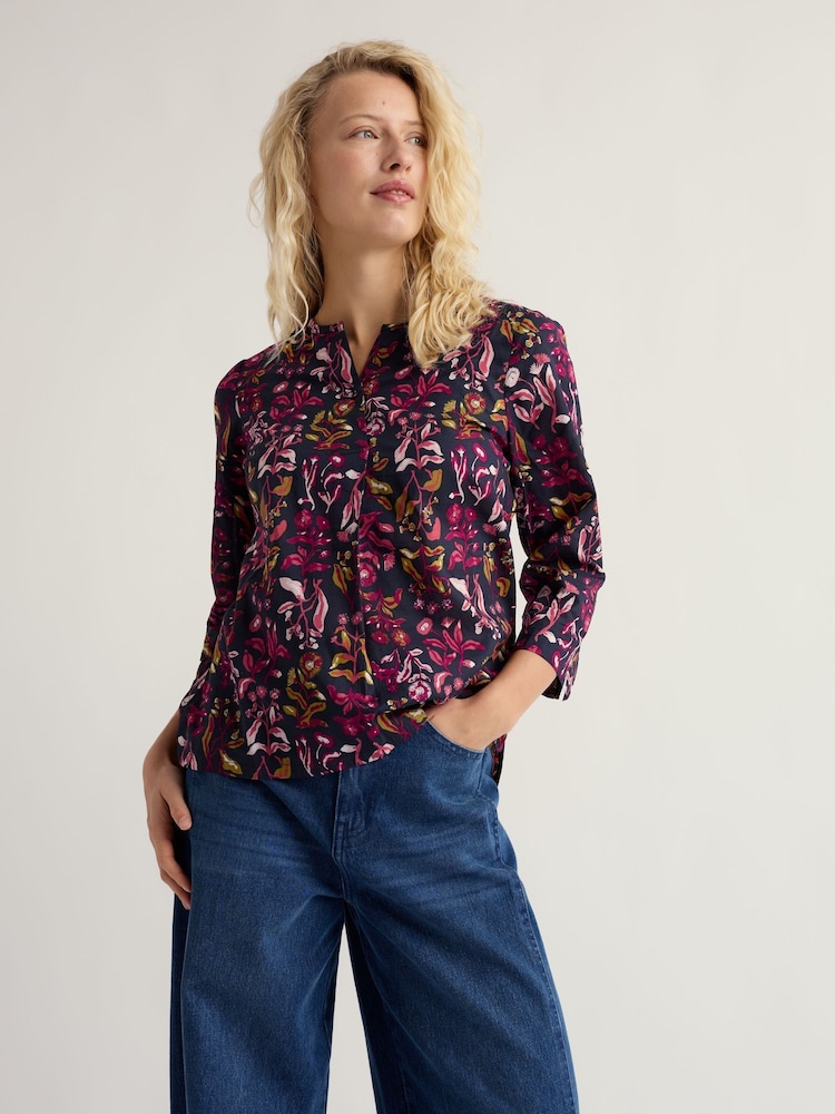 Seasalt Cornwall Blue Watercolour Sketch Top - Image 2 of 5