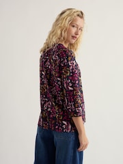 Seasalt Cornwall Blue Watercolour Sketch Top - Image 3 of 5