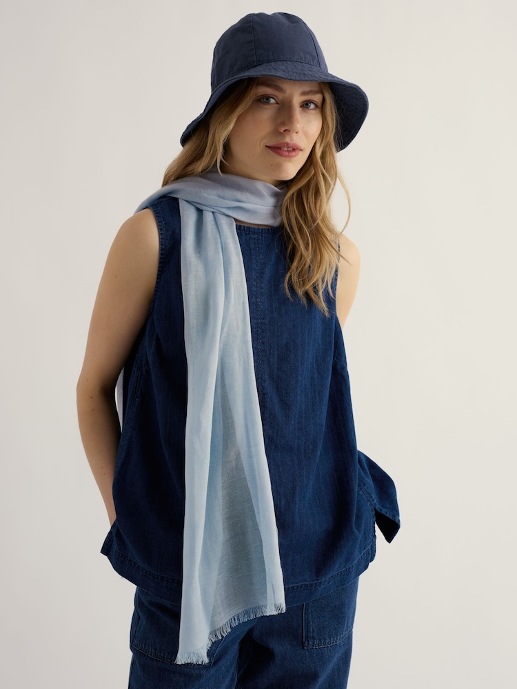 Seasalt Cornwall Sky Blue Wilcove Scarf - Image 1 of 5