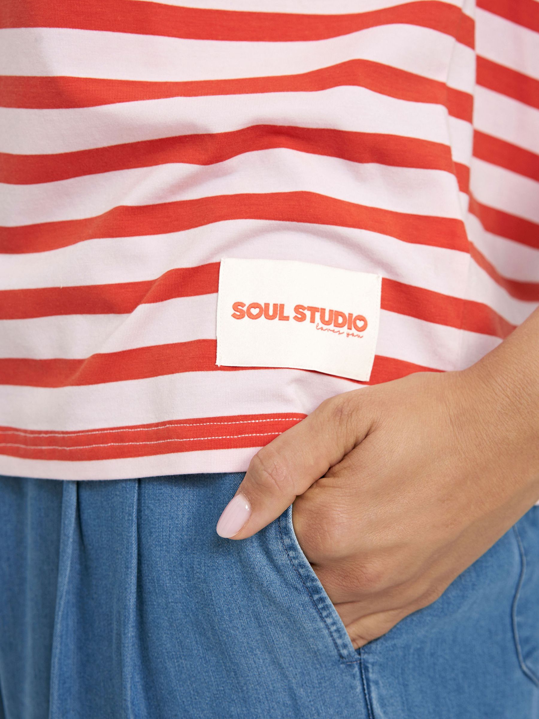Buy Smith & Soul Red Striped Oversized T-Shirt from Next Ireland