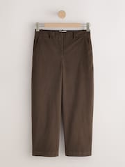 Chocolate Brown N. Premium Barrel Leg Chino Trousers - Image 5 of 7