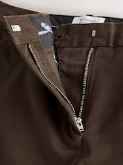 Chocolate Brown N. Premium Barrel Leg Chino Trousers - Image 7 of 7