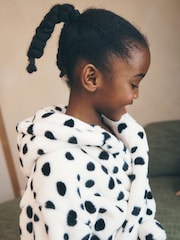 Monochrome Dalmation Print Fleece Dressing Gown (9mths-16yrs) - Image 3 of 9