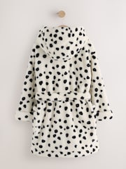 Monochrome Dalmation Print Fleece Dressing Gown (9mths-16yrs) - Image 7 of 9