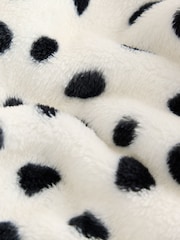 Monochrome Dalmation Print Fleece Dressing Gown (9mths-16yrs) - Image 8 of 9