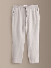 Navy/Stone Signature Linen Trousers With Elasticated Waist 2 Pack - Image 11 of 14