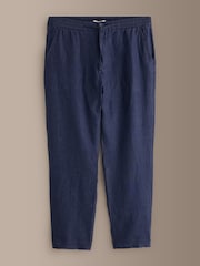 Navy/Stone Signature Linen Trousers With Elasticated Waist 2 Pack - Image 12 of 14