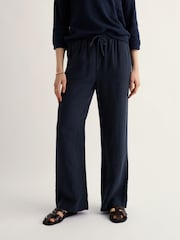 Seasalt Cornwall Blue Tide Flow Petite Trousers - Image 1 of 5