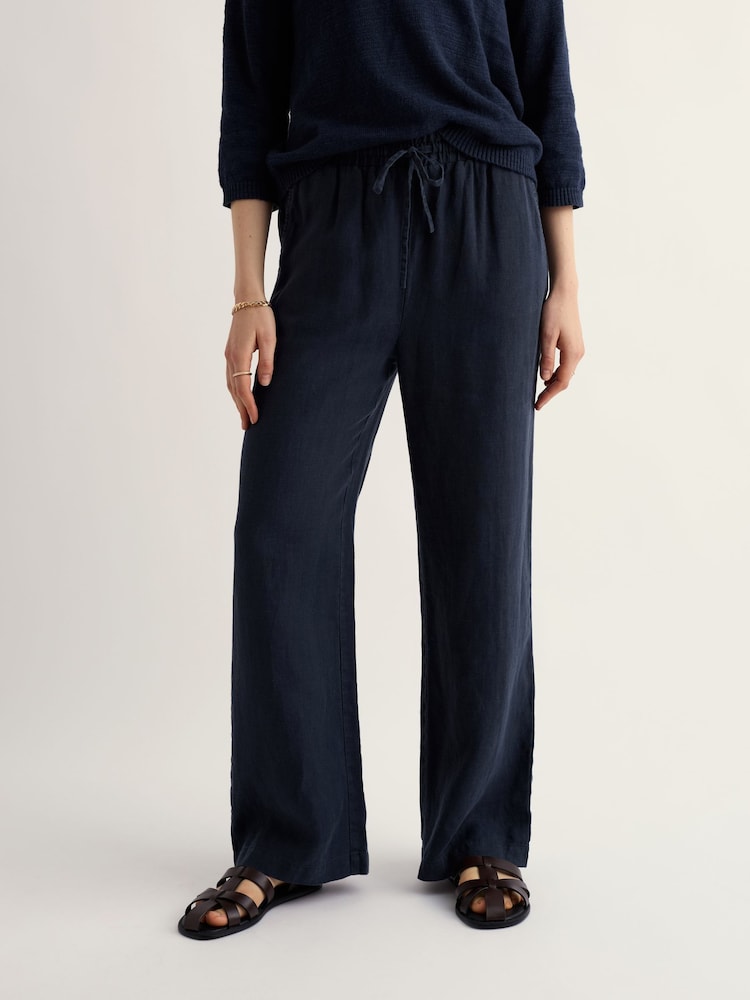 Seasalt Cornwall Blue Tide Flow Petite Trousers - Image 1 of 5