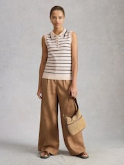 White Stuff Candice Stripe Collar Vest - תמונה 1 מתוך 6