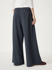 Hush Grey Taylor Check Wide Leg Jersey Trousers - Image 3 of 5