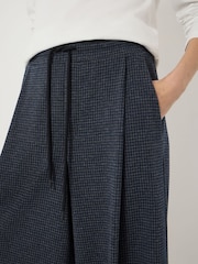 Hush Grey Taylor Check Wide Leg Jersey Trousers - Image 4 of 5