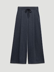 Hush Grey Taylor Check Wide Leg Jersey Trousers - Image 5 of 5