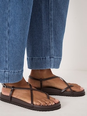 Hush Red Theo Leather Strappy Sandals - Image 2 of 5