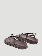 Hush Red Theo Leather Strappy Sandals - Image 4 of 5