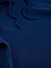 White Stuff Blue Herringbone Hoodie - Image 6 of 6