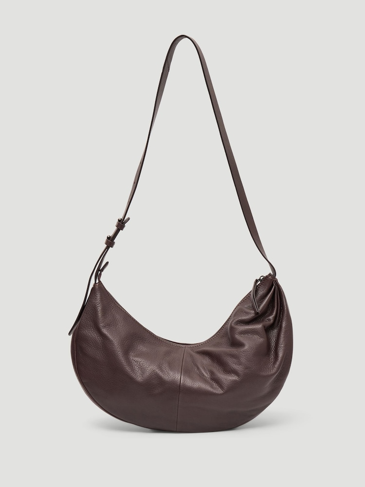 Hush Red Romy Ruched Leather Crescent Bag - Image 2 of 5