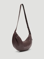 Hush Red Romy Ruched Leather Crescent Bag - Image 3 of 5