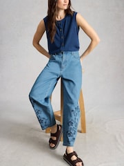 White Stuff Aubrey Embroidered Barrel Jeans - صورة 2 من 6