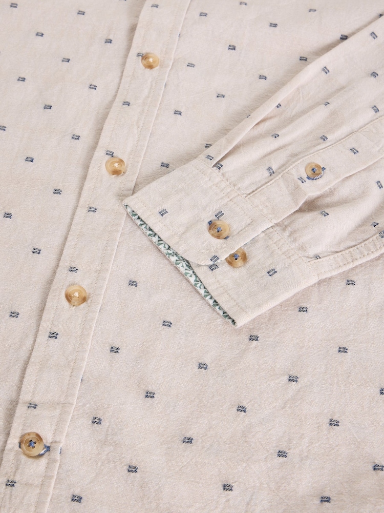 White Stuff Natural Douglas LS Dobby Shirt - Image 6 of 6