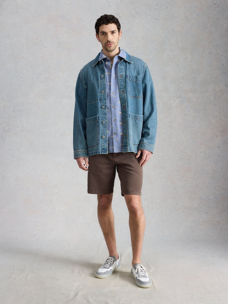 أزرق سماوي - قميص بطبعة زهور بأكمام قصيرة Finsbury من White Stuff - صورة 2 من 6