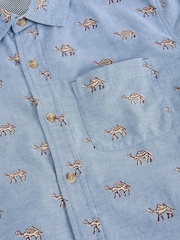 أزرق سماوي - قميص بطبعة زهور بأكمام قصيرة Finsbury من White Stuff - صورة 6 من 6