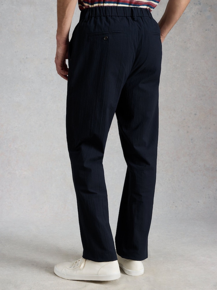 White Stuff Blue Falmouth Seersucker Trousers - Image 2 of 6