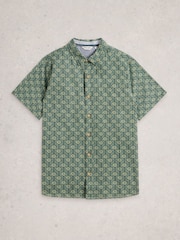 White Stuff Green Finsbury Sun Print Shirt - Image 5 of 6
