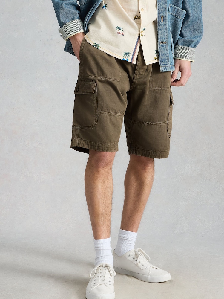 White Stuff Green Kemble Cargo Shorts - Image 1 of 6