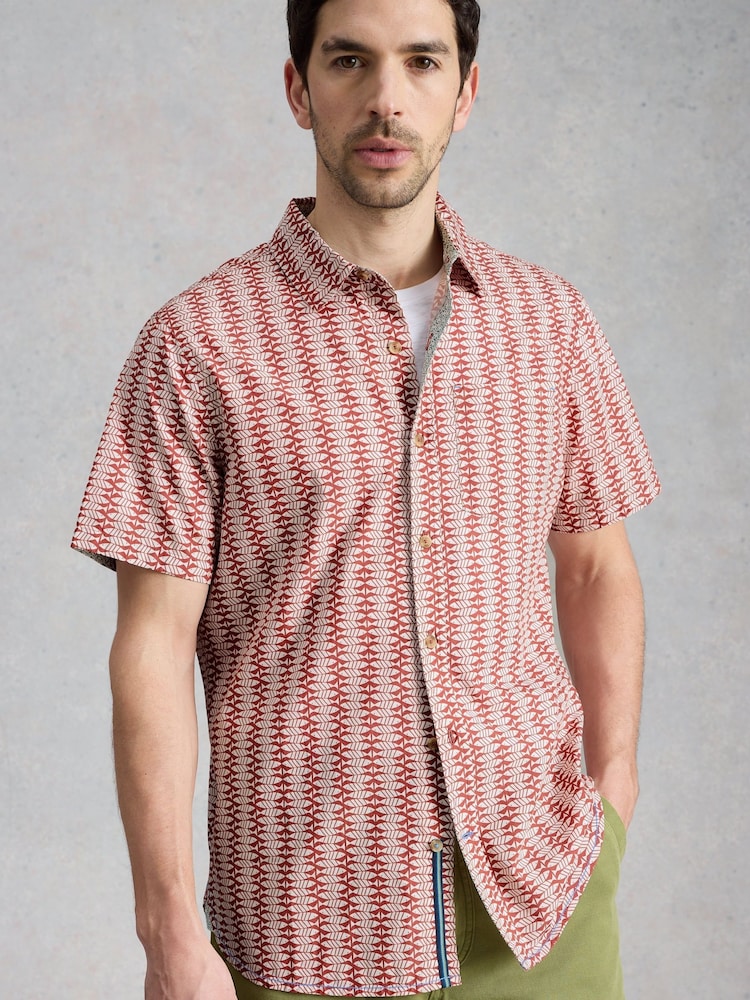 White Stuff Pink Finsbury Ss Floral Print Shirt - Image 1 of 6