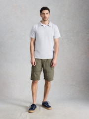 White Stuff Green Geo Printed Polo Shirt - Image 3 of 6