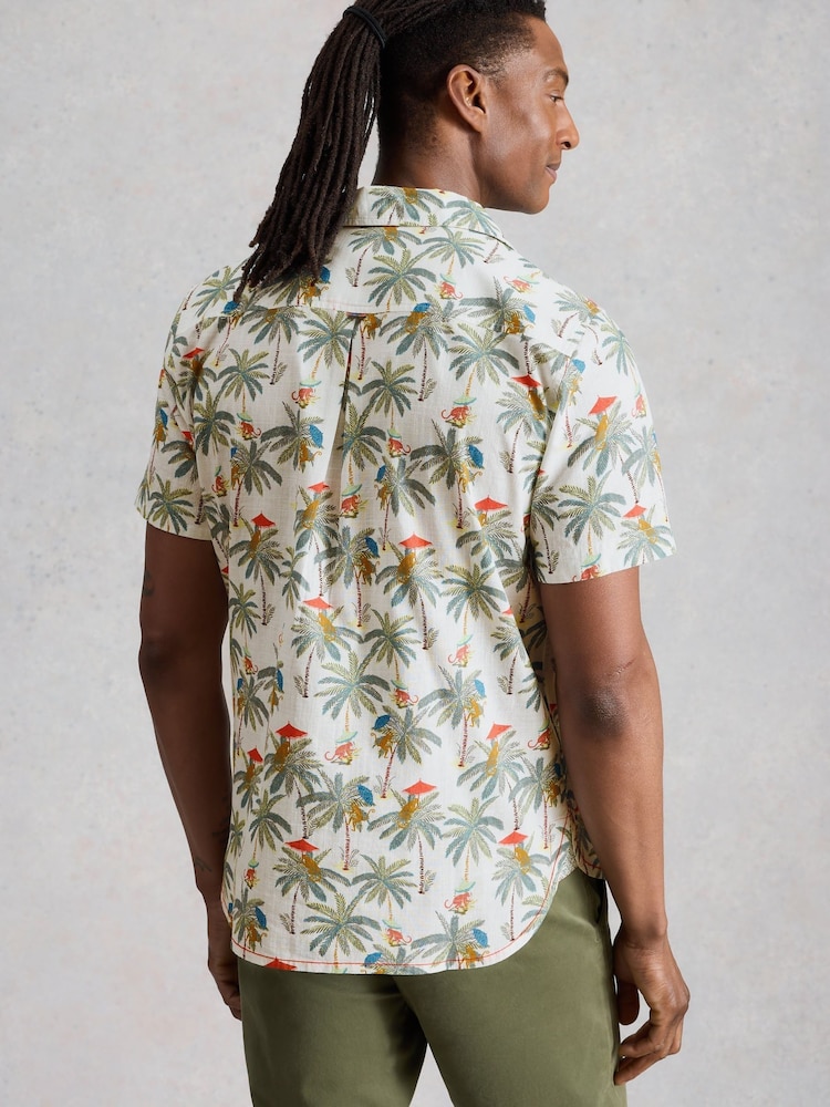 White Stuff Green Monkey Print Hayle  Shirt - Image 2 of 6