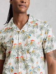 White Stuff Green Monkey Print Hayle  Shirt - Image 3 of 6