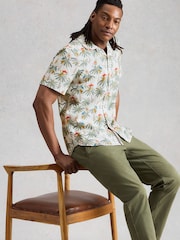 White Stuff Green Monkey Print Hayle  Shirt - Image 4 of 6