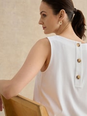 Hobbs White Fern Button Top - Image 3 of 5