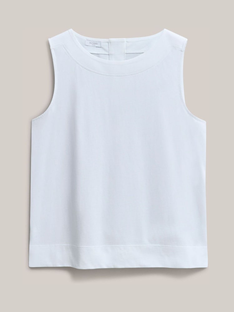 Hobbs White Fern Button Top - Image 5 of 5 Hobbs White Fern Button Top - Image 5 of 5