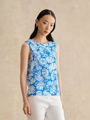 Hobbs Blue Fern Printed Top - Image 1 of 5