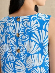 Hobbs Blue Fern Printed Top - Image 4 of 5