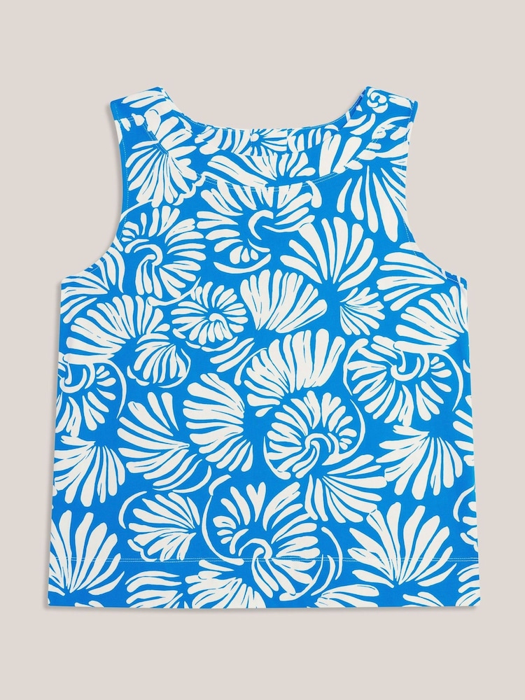 Hobbs Blue Fern Printed Top - Image 5 of 5