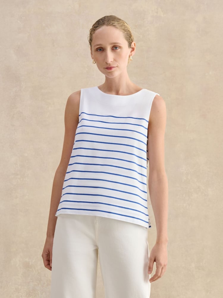 Hobbs Blue Fern Striped Top - Image 1 of 4