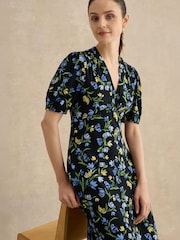 Hobbs Navy Petite Sidonie Dress - Image 4 of 5