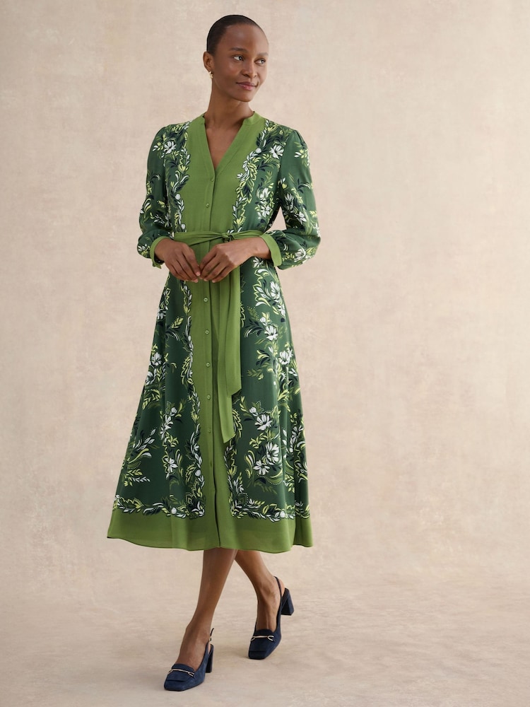 Hobbs Green Petite Apolline Dress - Image 1 of 4