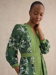 Hobbs Green Petite Apolline Dress - Image 3 of 4