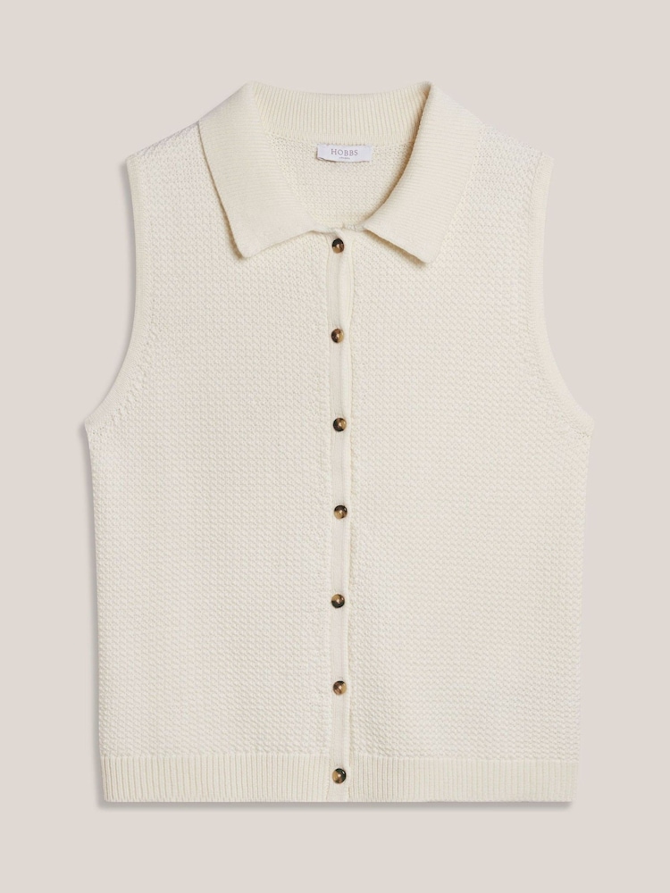 Hobbs White Seaton Crochet Tank Top - Image 5 of 5