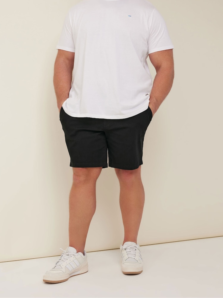 BadRhino Big & Tall Black Stretch Chino Shorts - Image 1 of 4 BadRhino Big & Tall Black Stretch Chino Shorts - Image 1 of 4