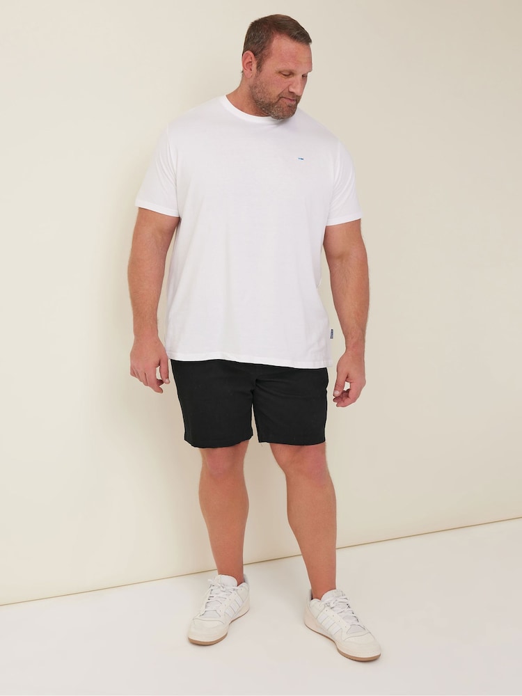 BadRhino Big & Tall Black Stretch Chino Shorts - Image 2 of 4 BadRhino Big & Tall Black Stretch Chino Shorts - Image 2 of 4