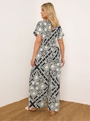 Yours Curve Paisley Print Wide Leg Jumpsuit - Image 2 of 5